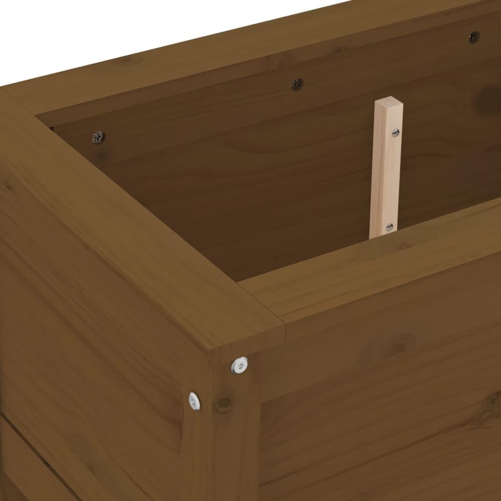 Hochbeet Balkon 82,5×40×39 cm Kiefernholz Honigbraun, Kräuter/Gemüse Beet, rostfrei & wetterfest