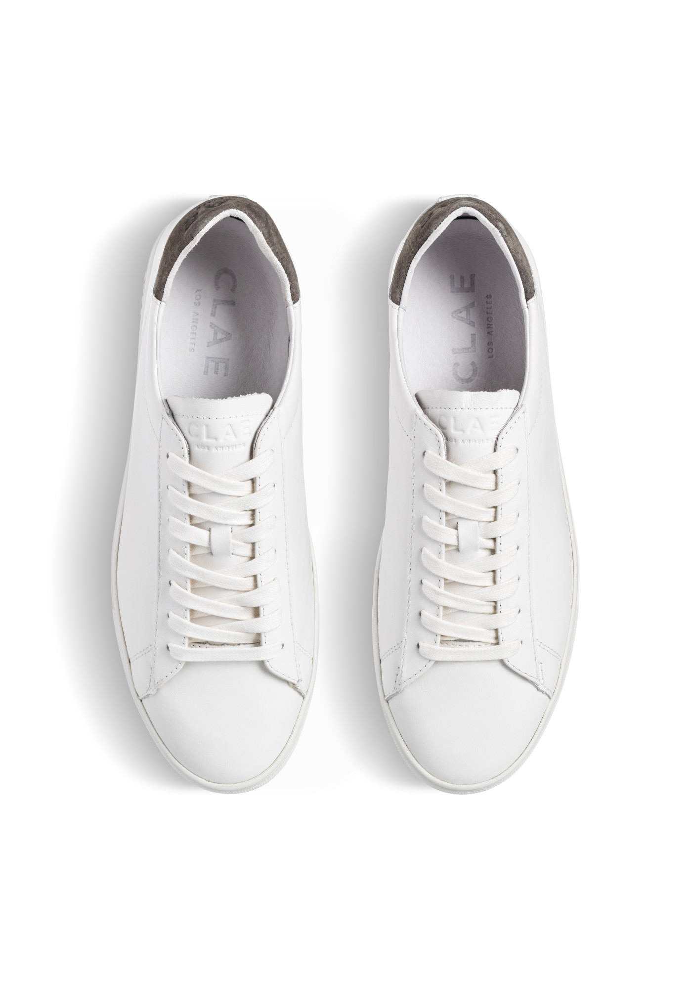 Clae Sneaker Bradley White Leather Olive Night