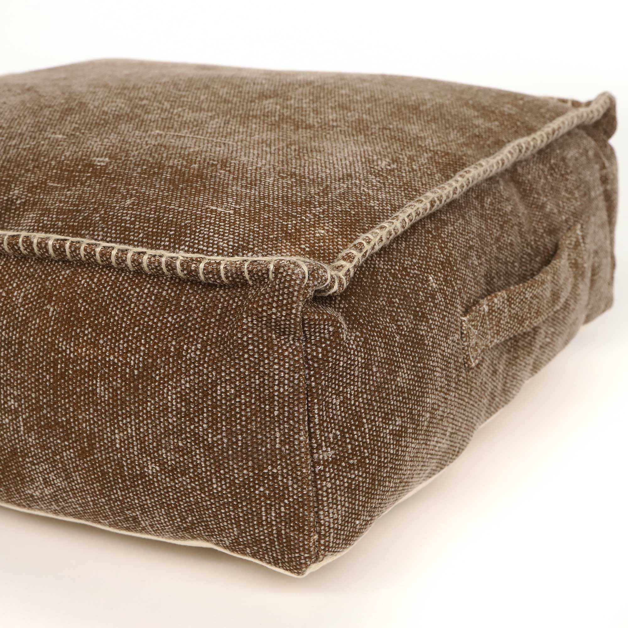 Pouf 'Decen' braun, B 60 cm, L 60 cm, H 20 cm von fischer's lagerhaus