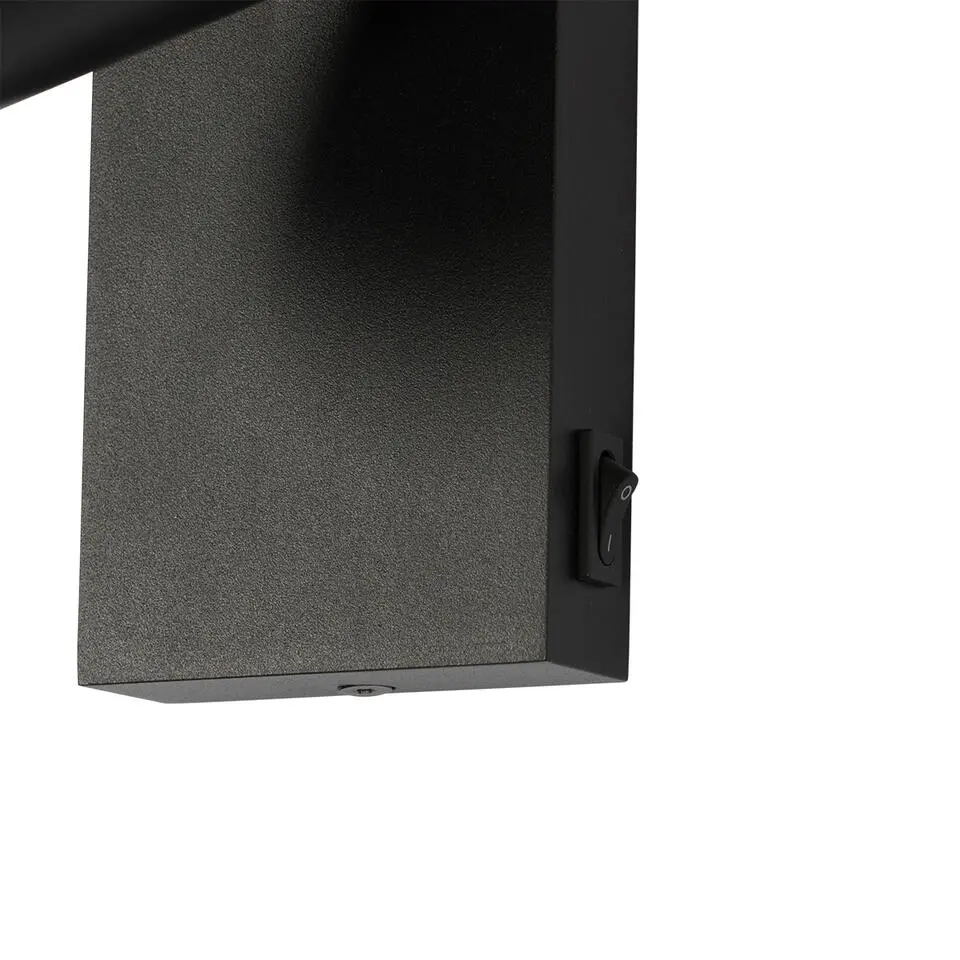 Qazqa wandlampen jeana luxe zwart gu10