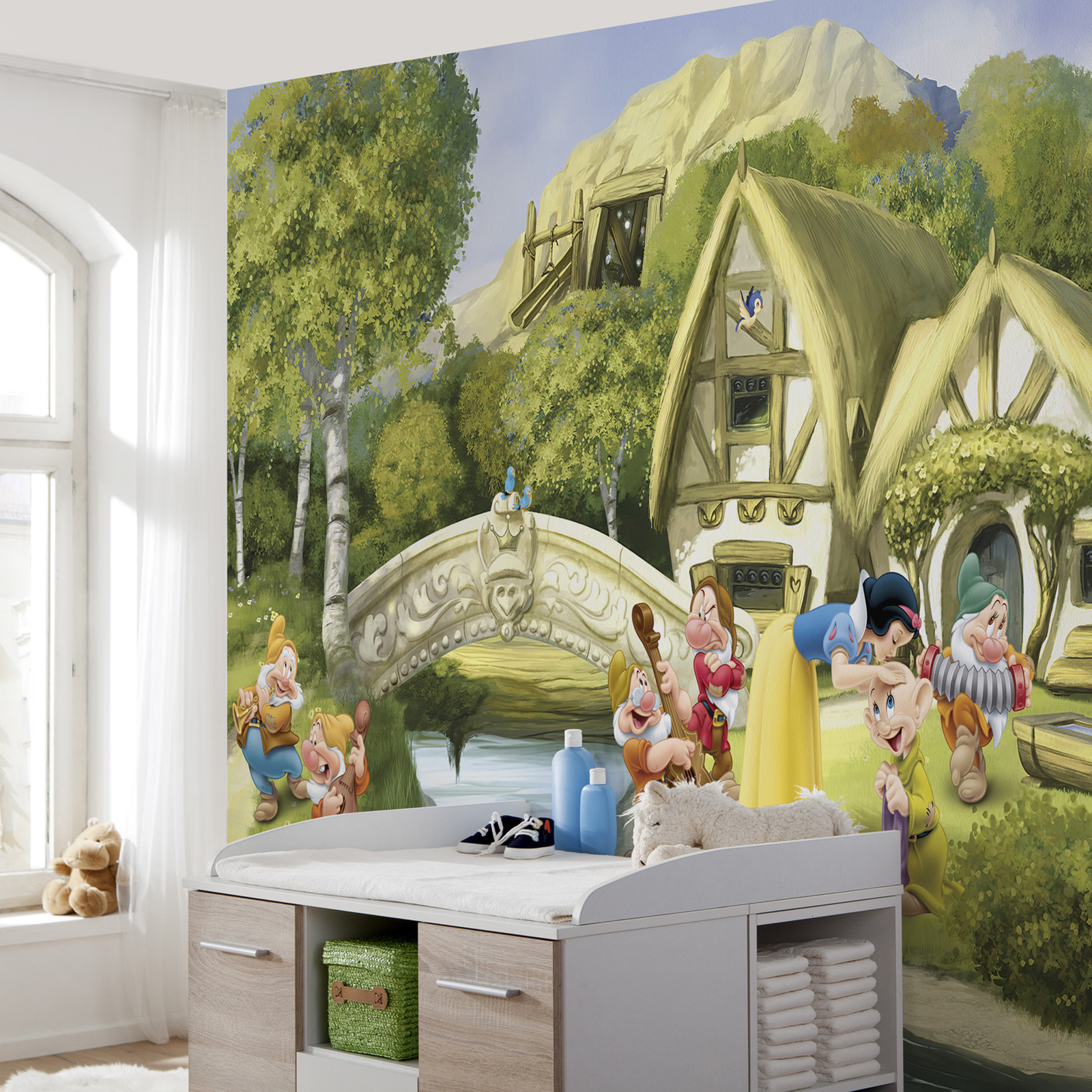 Papier-Fototapete SNOWWHITE - bunt - 368x254 cm