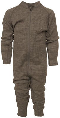 Lindberg Rib Merino Undertøysdress Merinoull, Potato