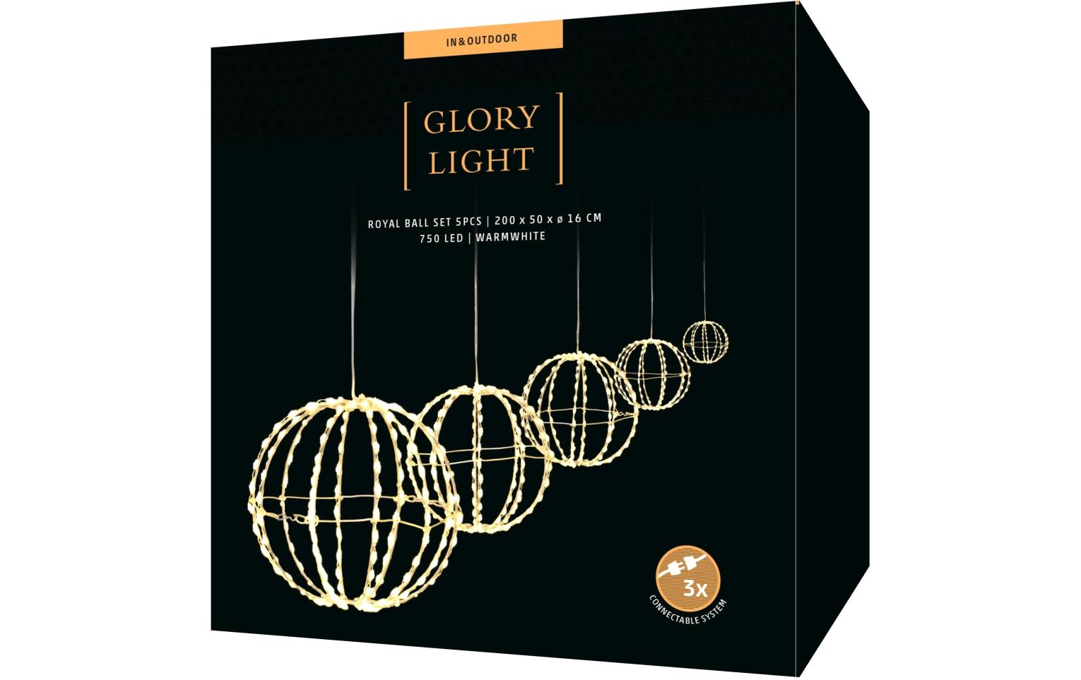 LED-Lichtervorhang Royal Ball 550 LED, Ø 16 cmLED Weihnachtsdekoration für den Innen- und Aussenbereich