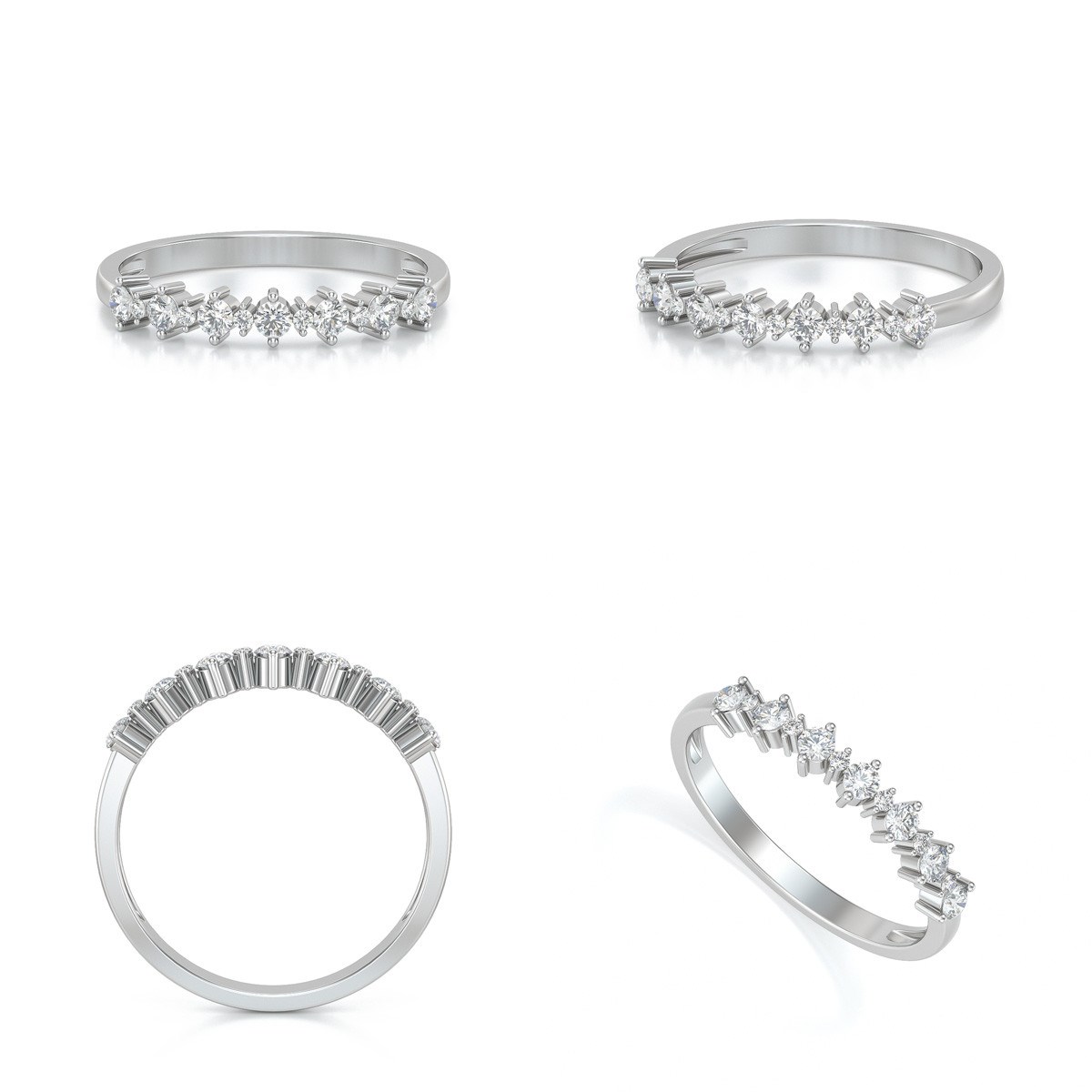 Alliance Or 750 Blanc Diamants 1.70grs