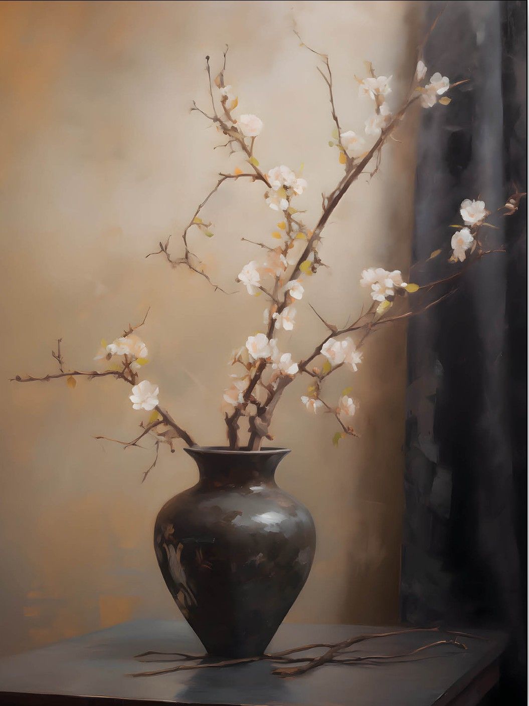 Wandkleed Light Blossom Vase