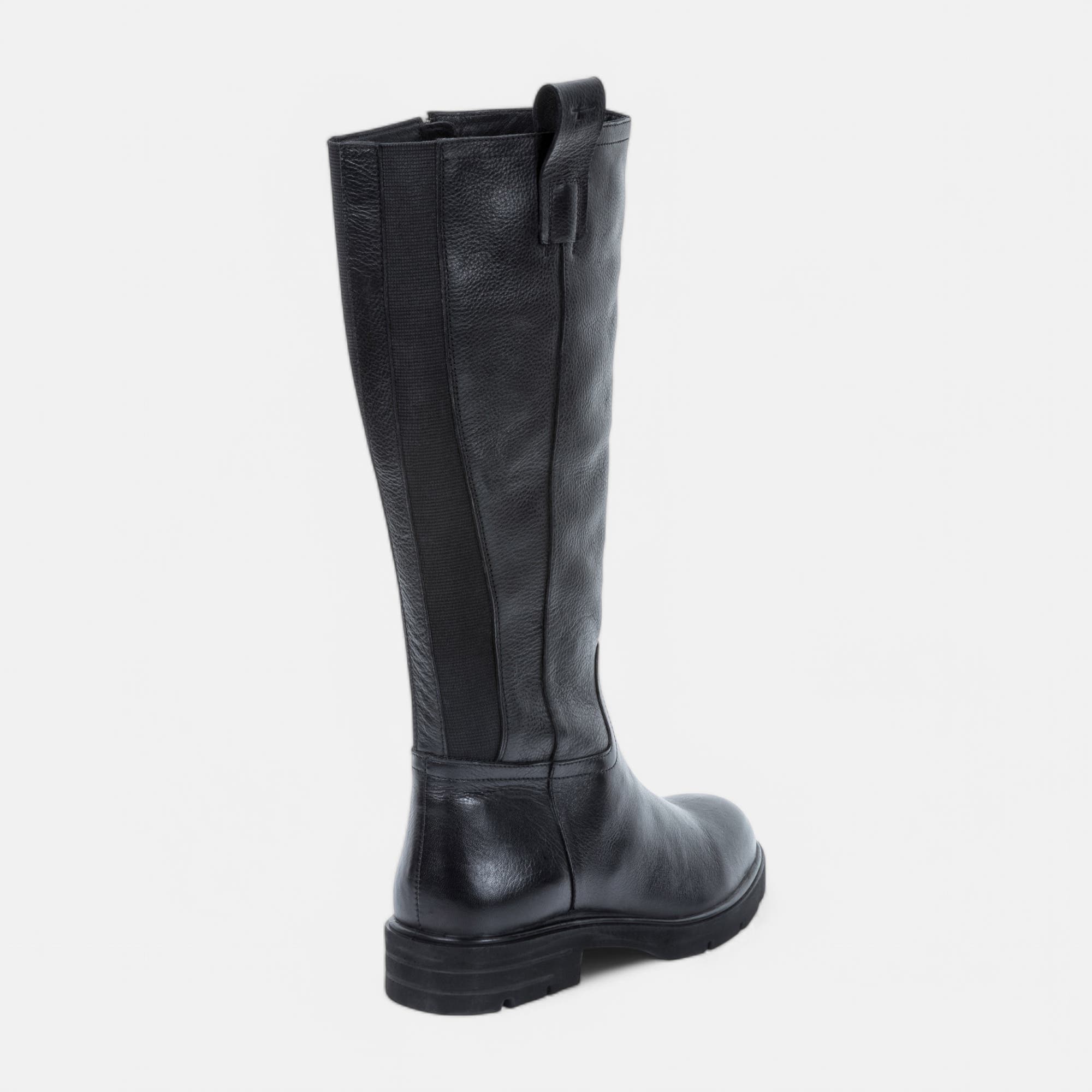 Bottes Femme en cuir noir