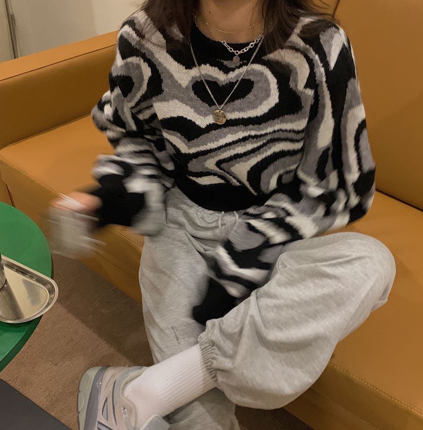 Alfie - Print Cropped Trui