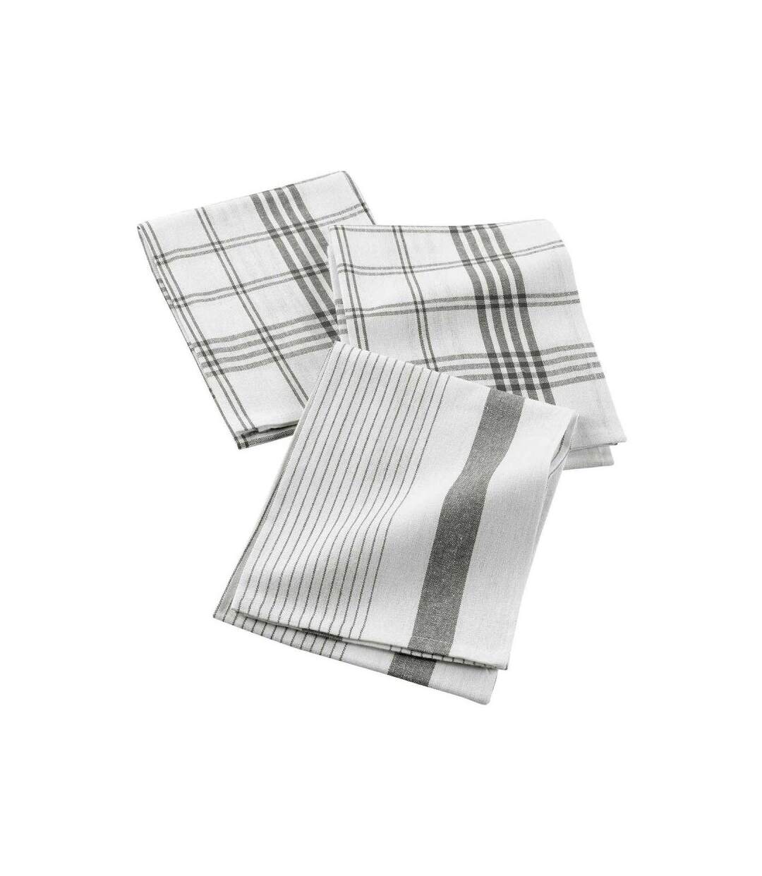 Lot de 3 Torchons de Cuisine Pratico 50x70cm Kaki