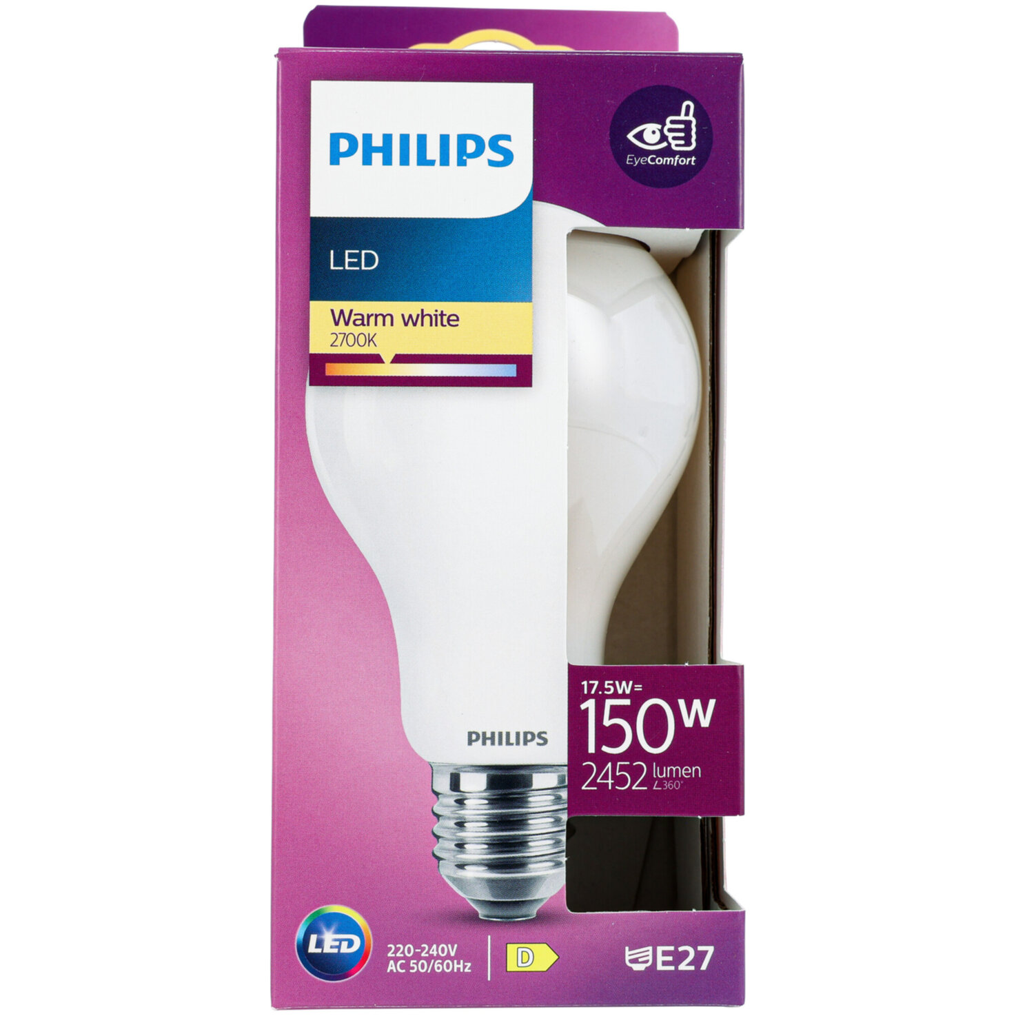 Philips LED-Kolben E27 warmweiss 17.5 W