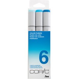 Marqueur sketch, kit de 3 'Color Fusion 6'