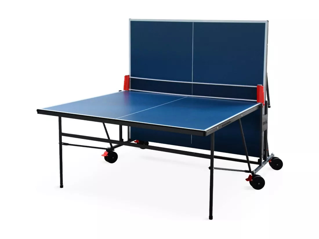 Table de ping pong INDOOR bleue. avec 2 raquettes et 3 balles. utilisation intérieure + Housse en PVC