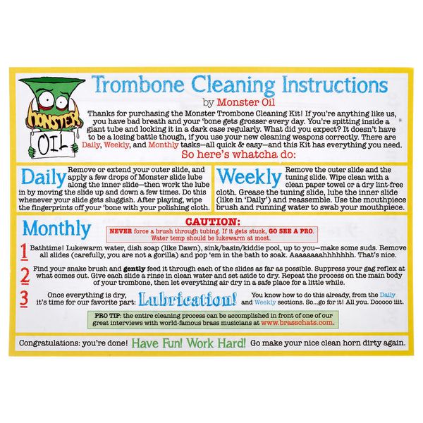 Monster Oil Trombone Care and Cleaning Kit
