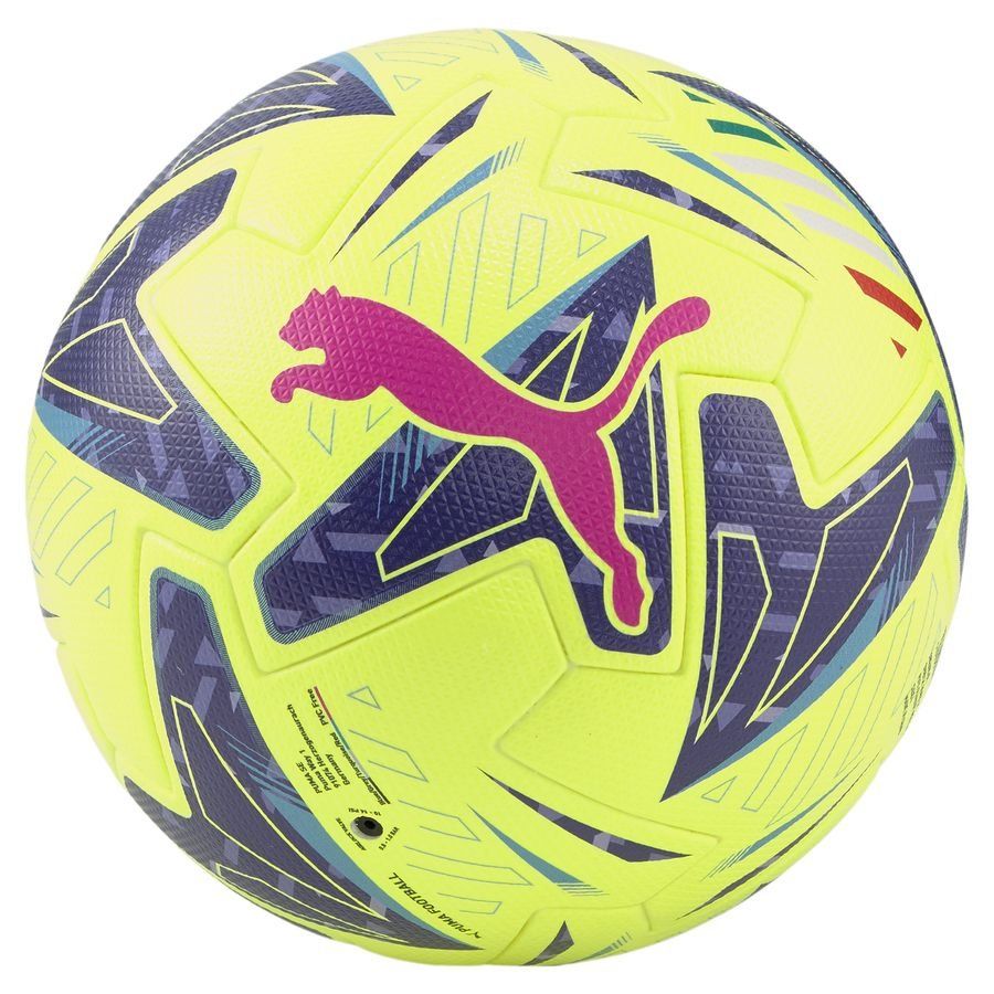 PUMA Ballon Serie A Orbita FIFA Quality Pro Ballon de Match - Jaune/Bleu Marine/Crépuscule