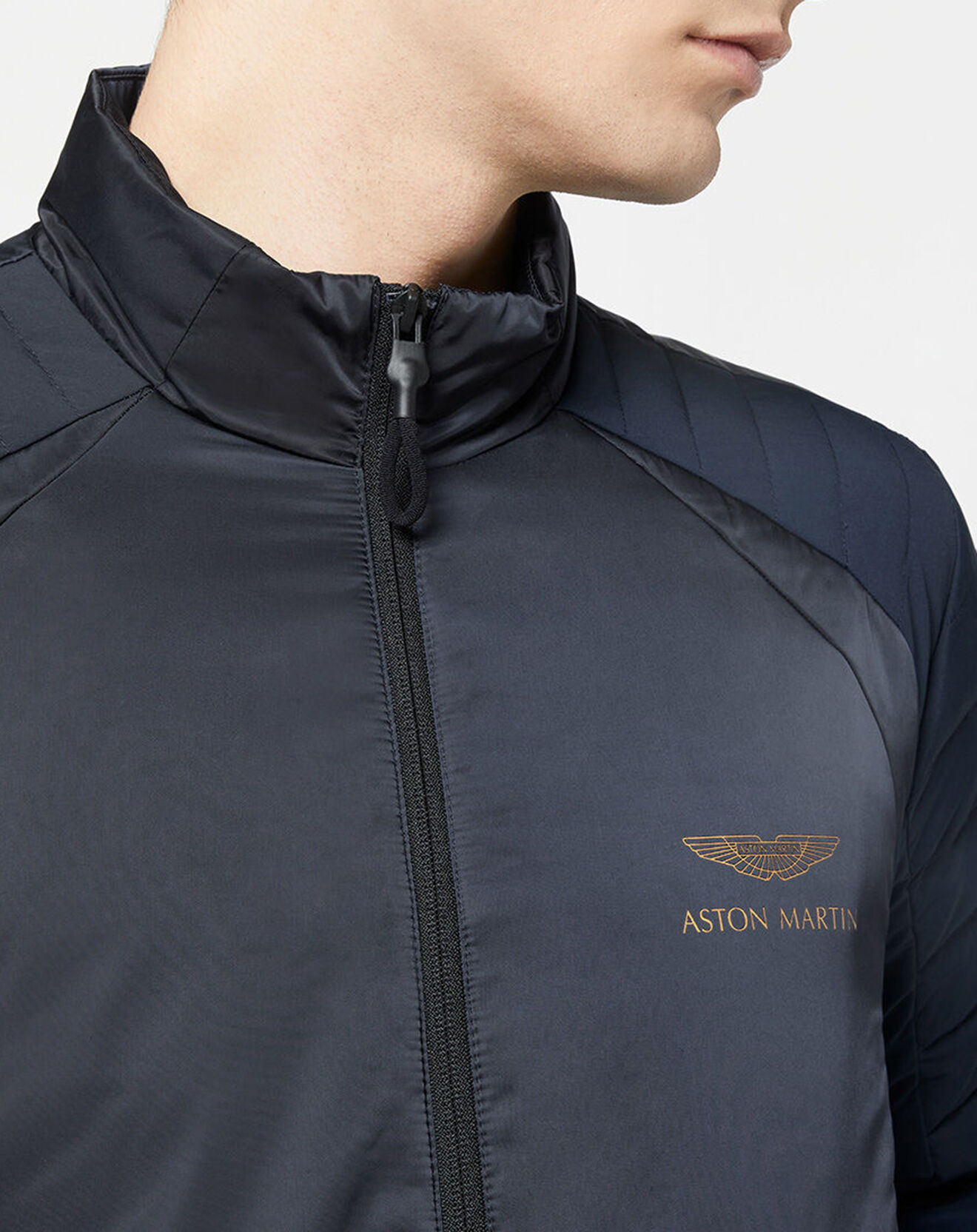 Hackett London Blouson Motard Aston Martin Racing bleu