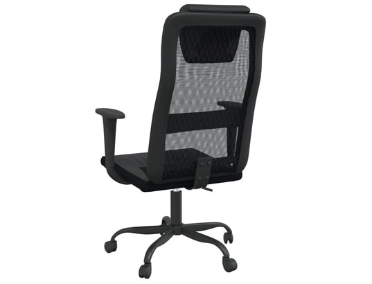 VIDAXL - Chaise de bureau noir tissu en maille et similicuir