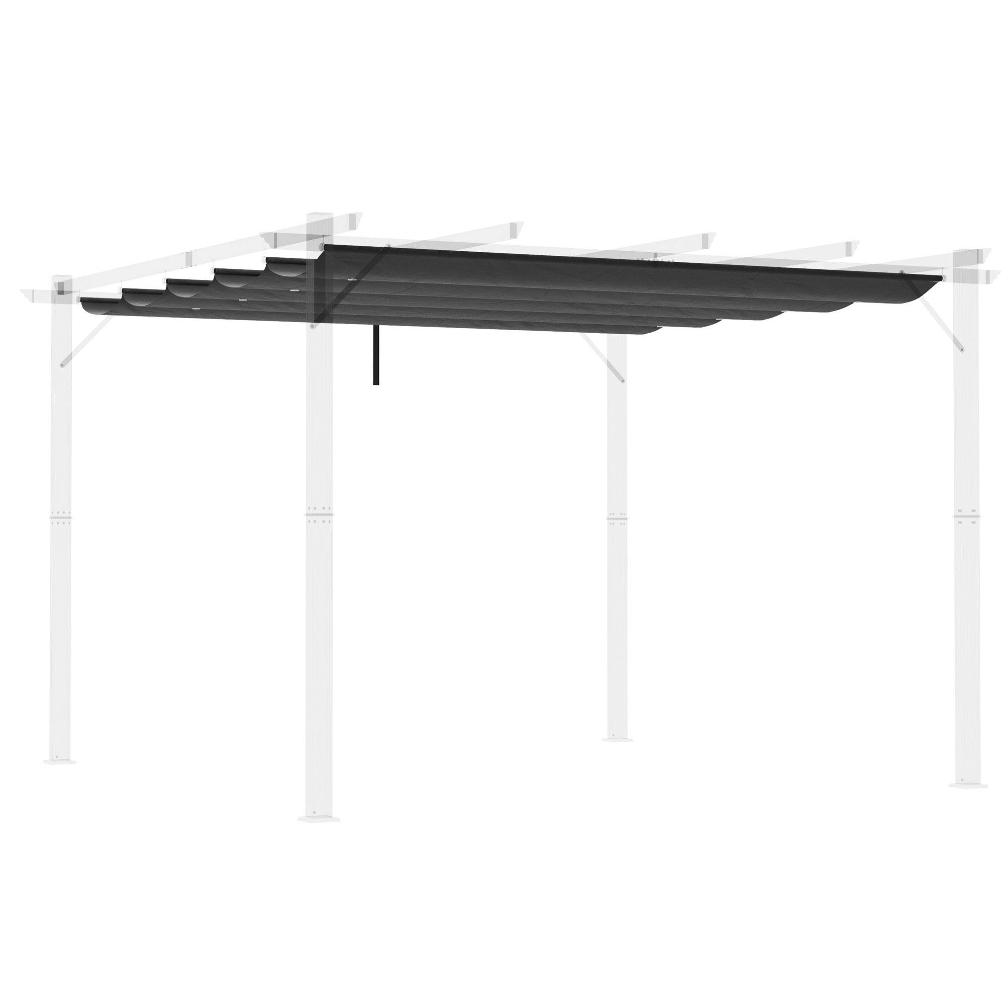 Cobertura para pérgola Outsunny cinza escuro