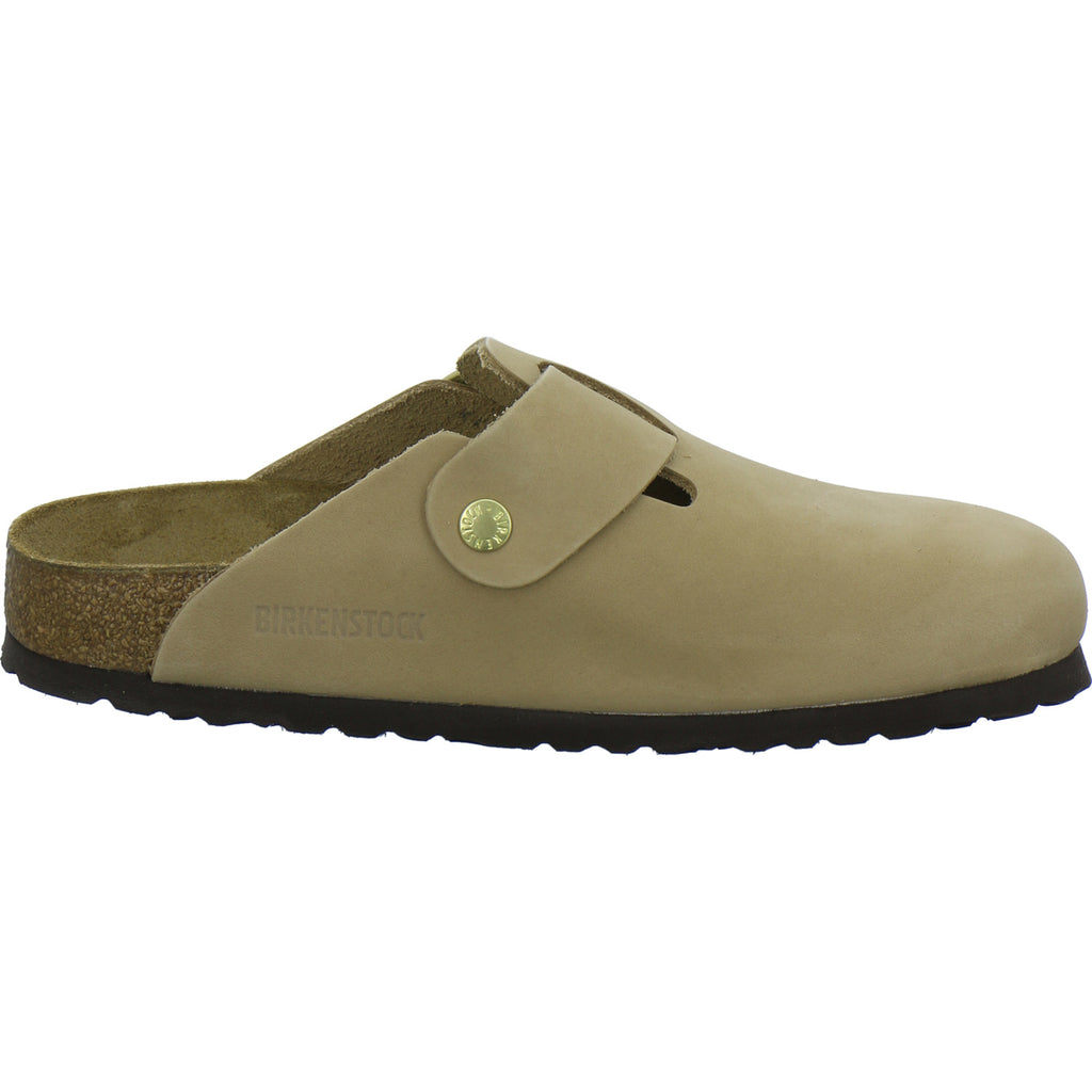 Birkenstock Pantoletten Damen Boston Big Buckle Beige