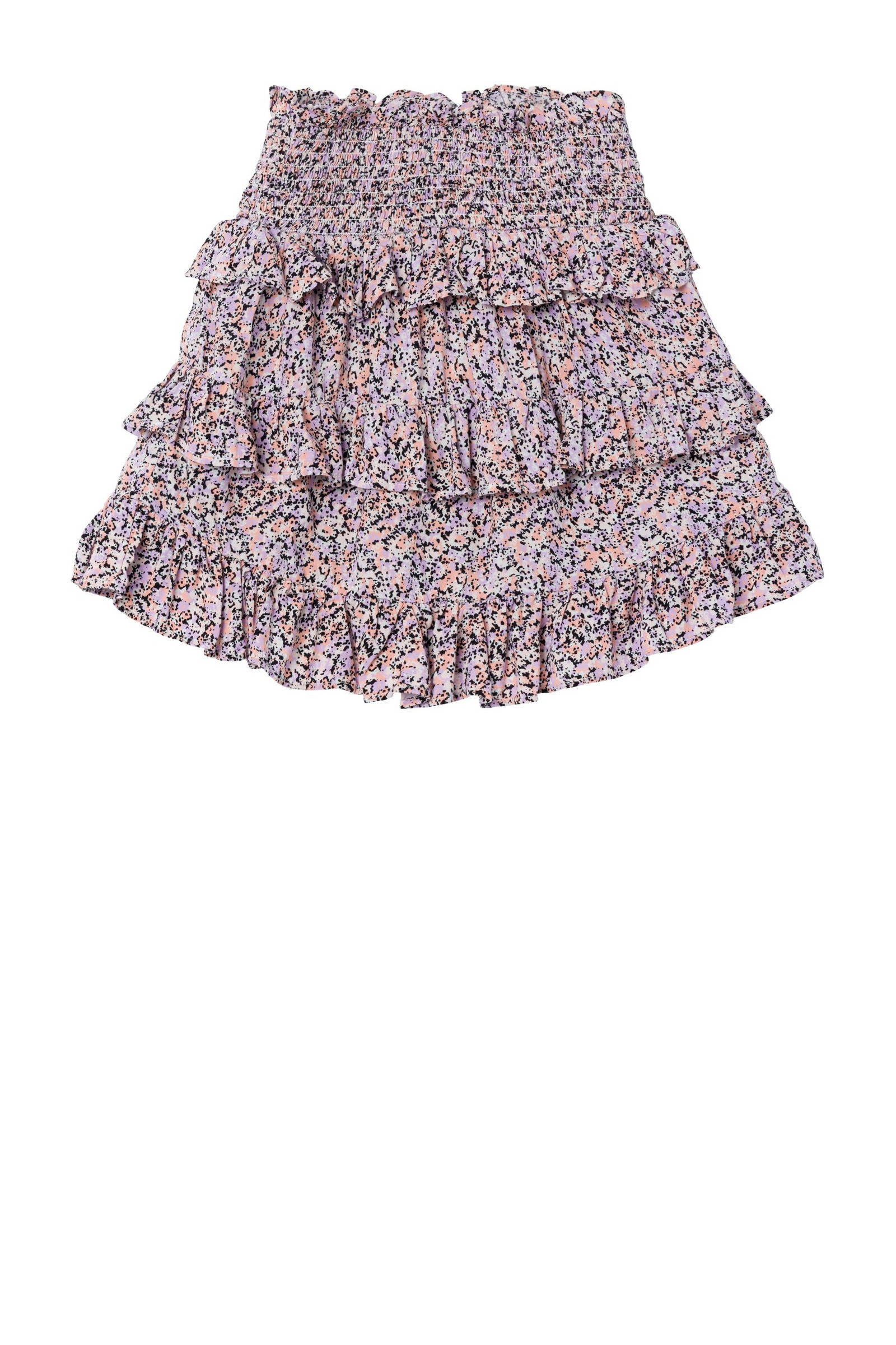 NAME IT rok met all over print lila/zwart/roze