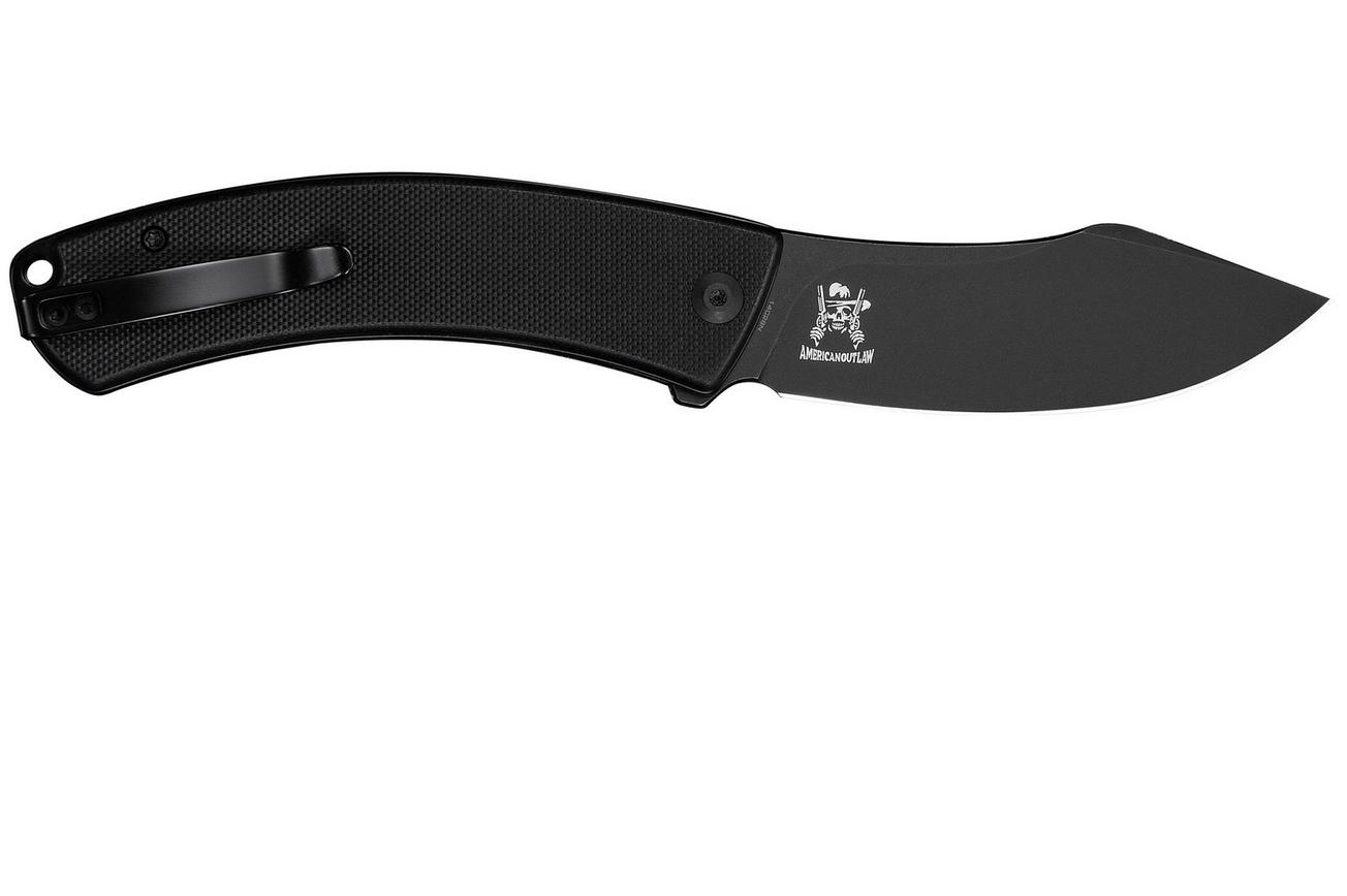 Civivi Outlaw Muk C24079-1 Blackwashed 14C28N, Black G10, zakmes