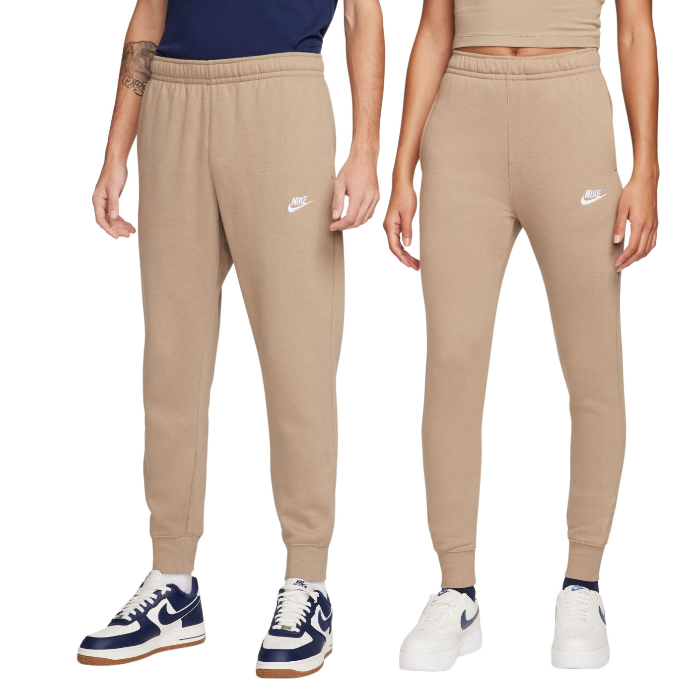 Nike Sportswear Club Fleece Joggingbroek Beige Wit