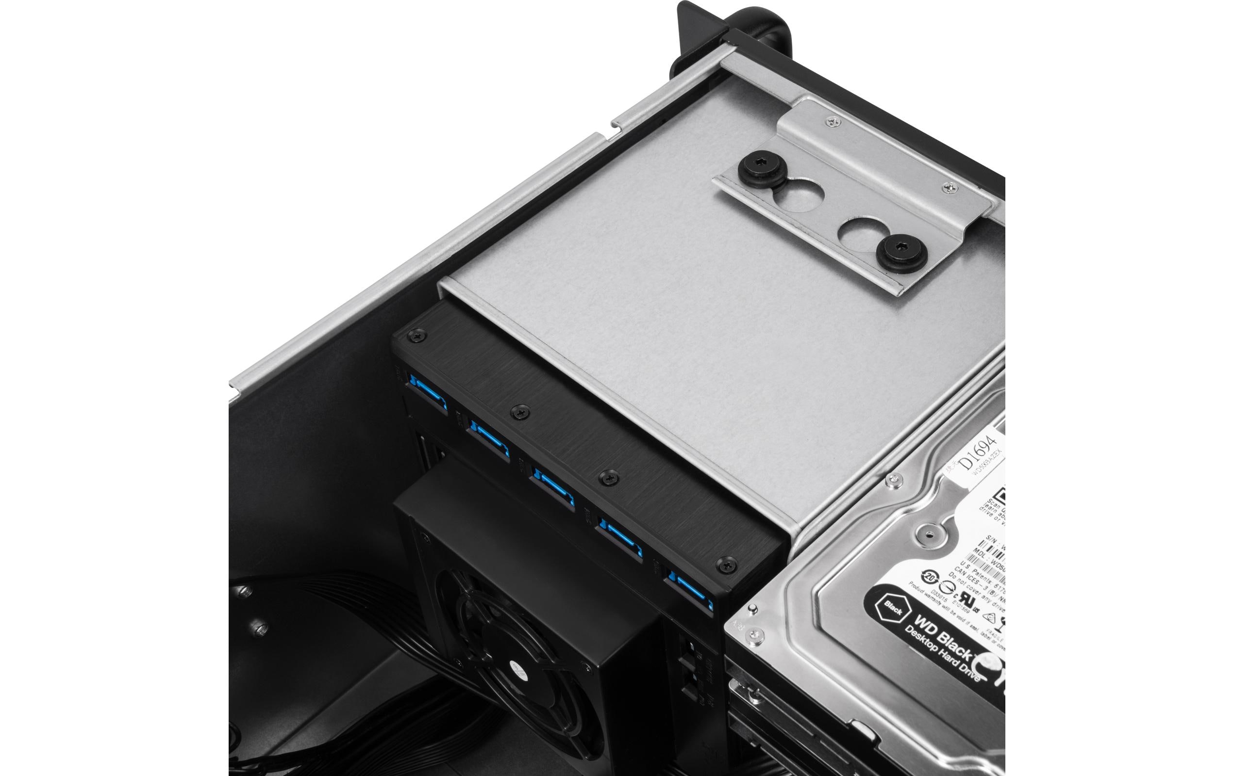 Gehäuse RM41-506<br>Rackmount-Gehäuse mit zwei vorinstallierten 80-mm-PWM-Lüftern