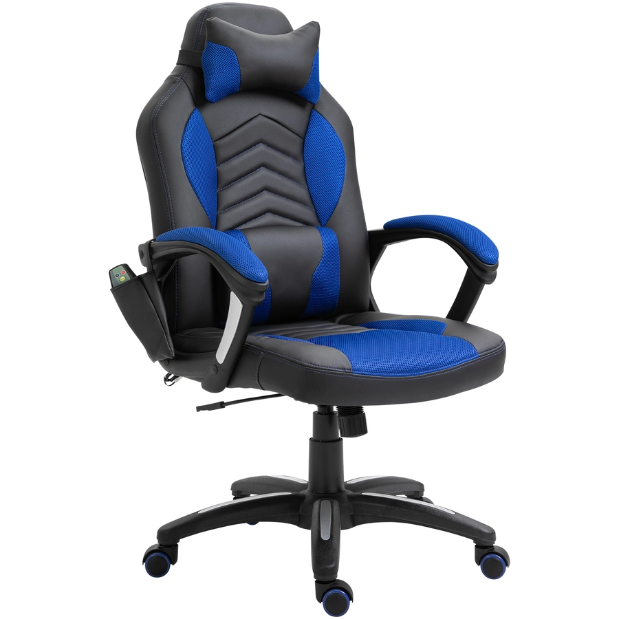 HOMCOM Bürostuhl mit Wärmefunktion blau