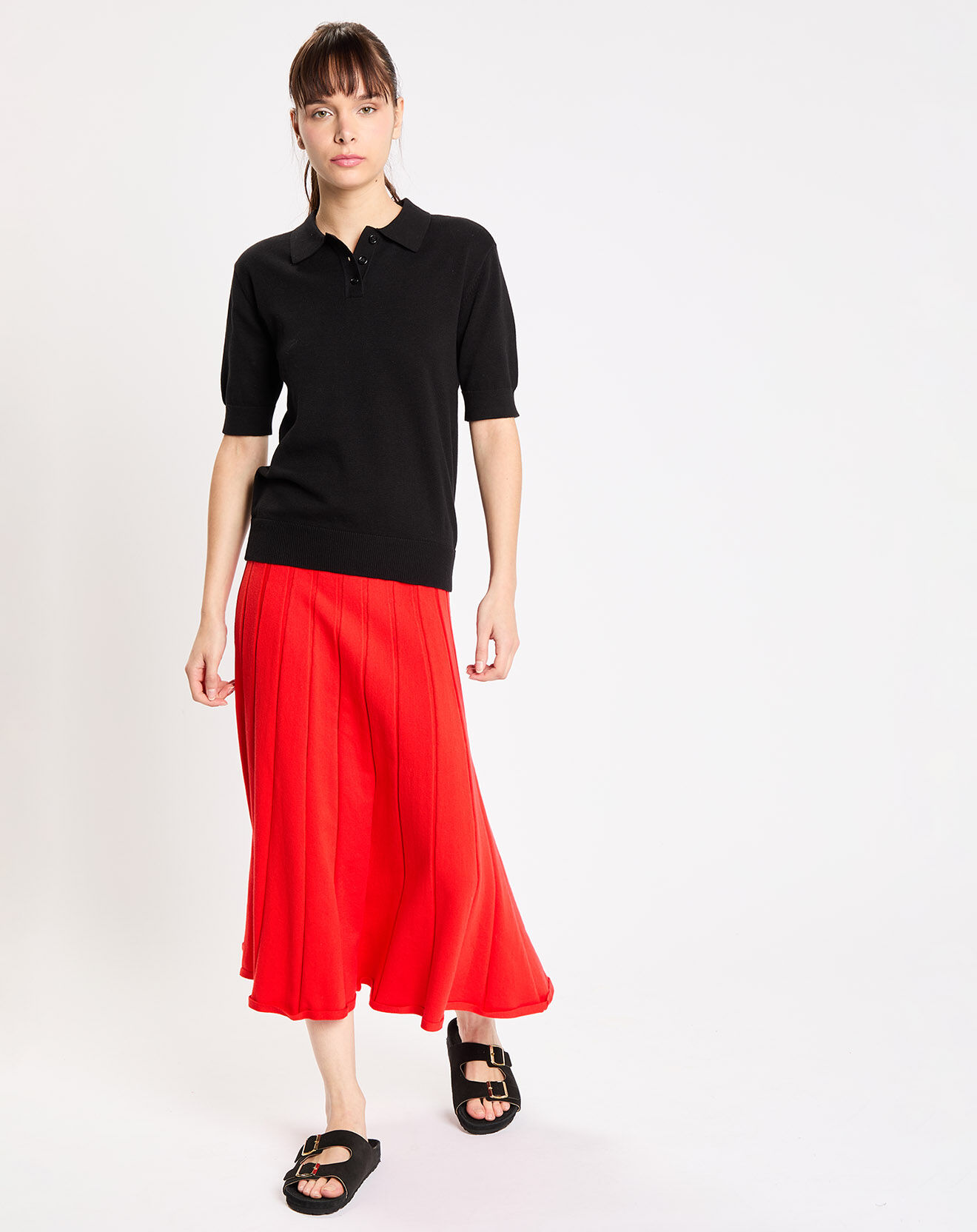 Jodhpur Jupe en maille Rolls rouge