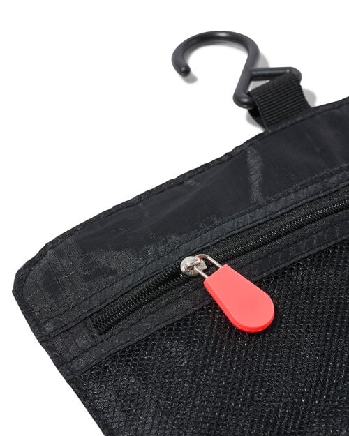 trousse de toilette pliante avec crochet de suspension noir