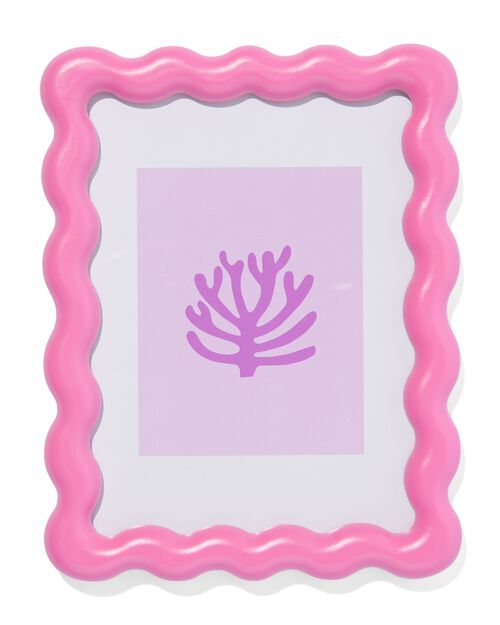cadre photo 15x20 bois vagues rose