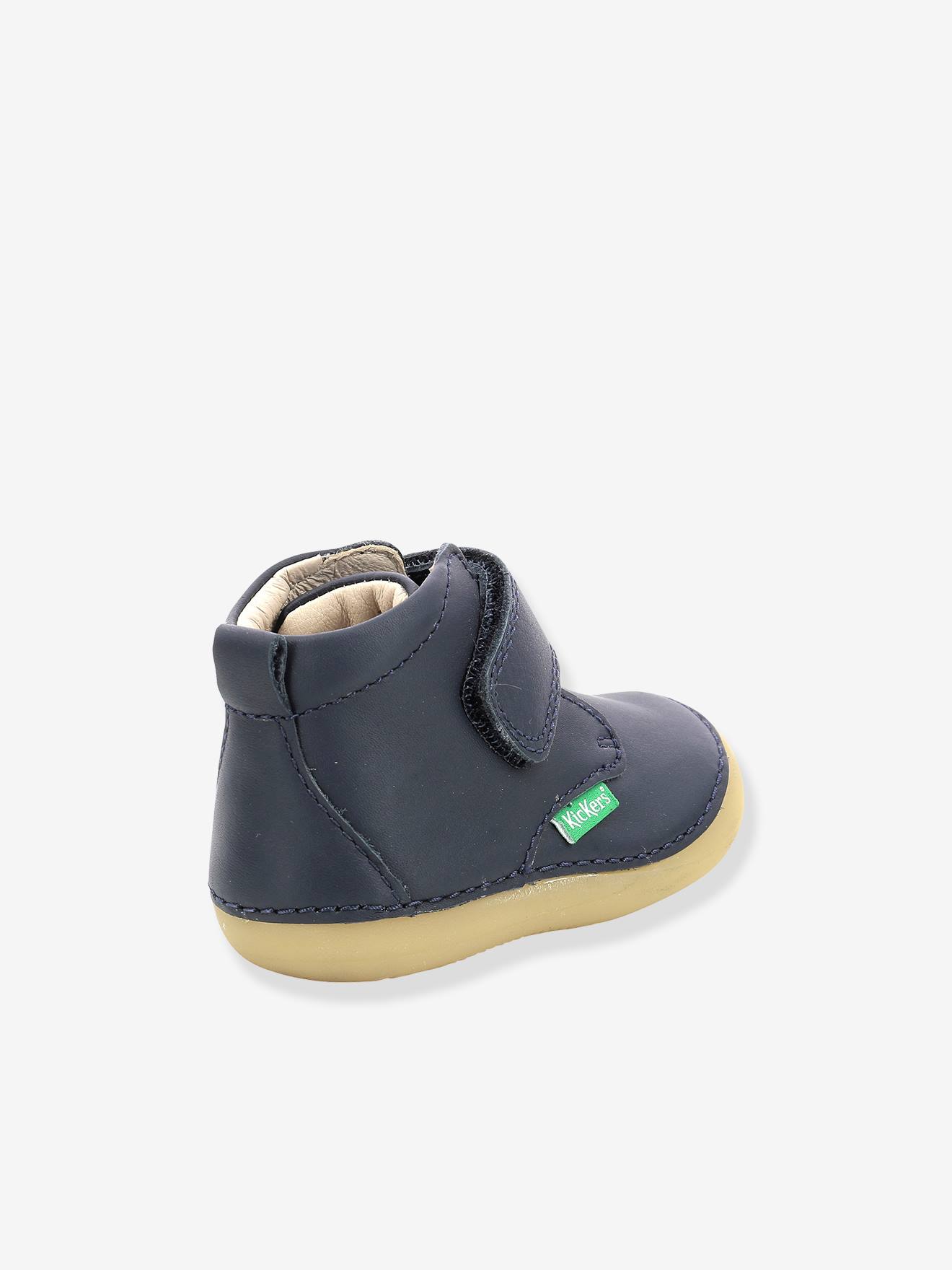 Sabio KICKERS® Botinhas de Couro para Bebê Primeiros Passos Tinta