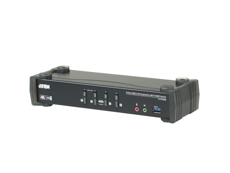 Aten KVM Switch CS1924M DisplayPort KVM-Switch mit eingebautem MST-Hub
