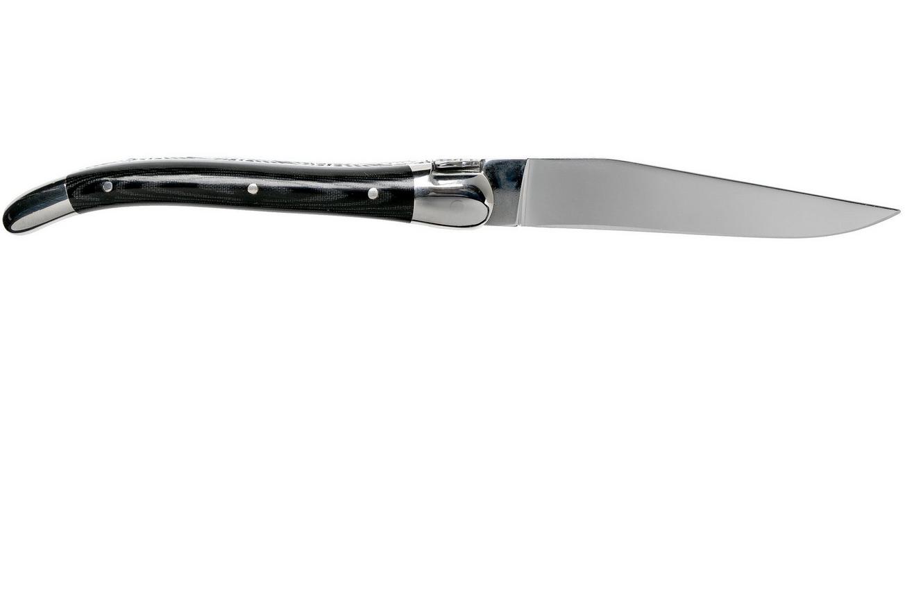 Forge de Laguiole 129INTCNOIBRI 9cm, zwart micarta, laguiolemes