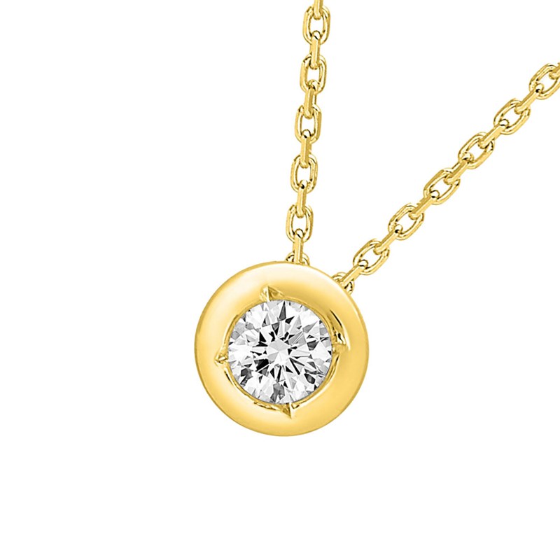 Collier Femme - Or 18 Carats - Diamant 0,18 Carats - Longueur : 42 cm