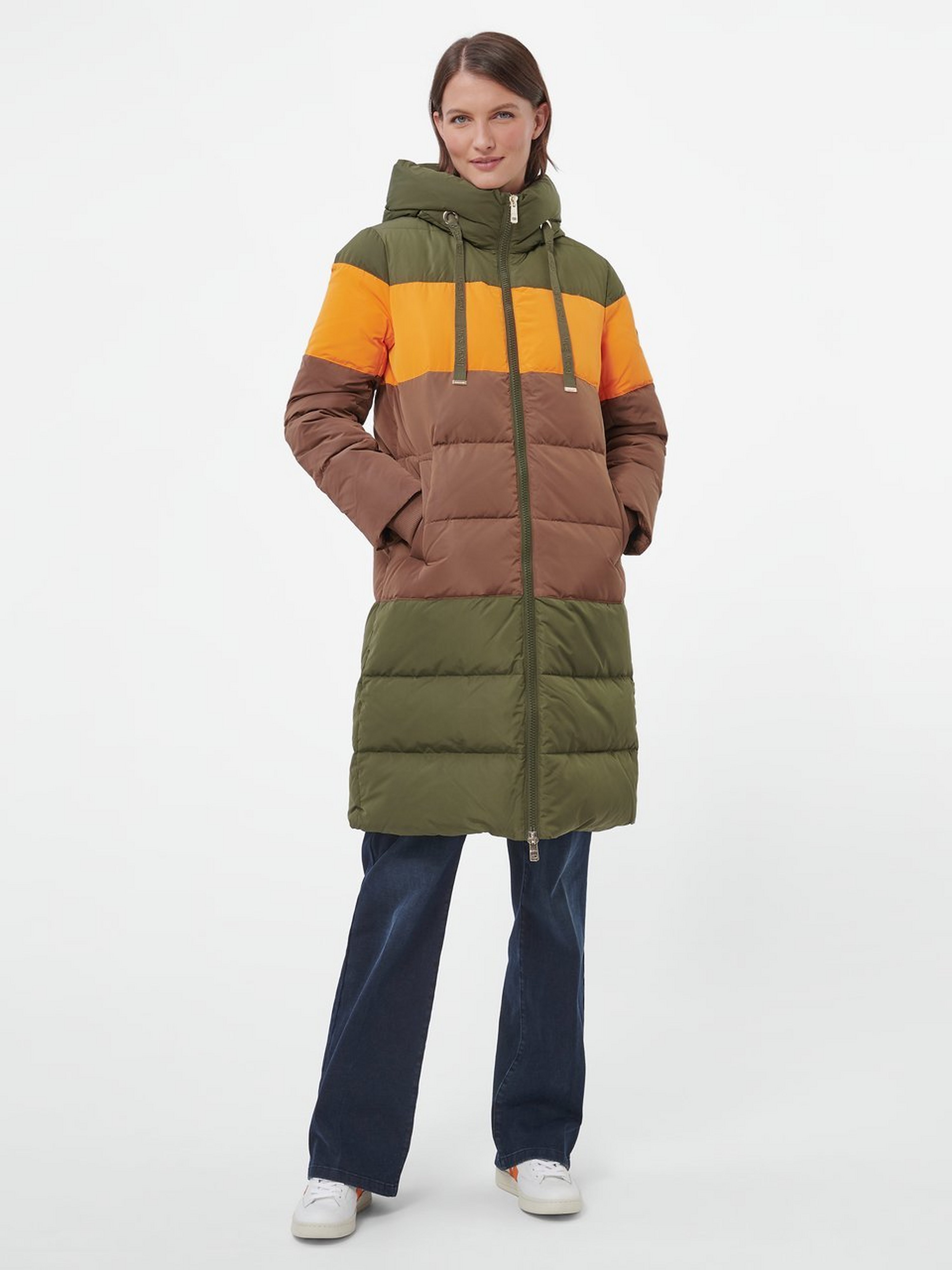 Steppjacke in Streifen-Muster