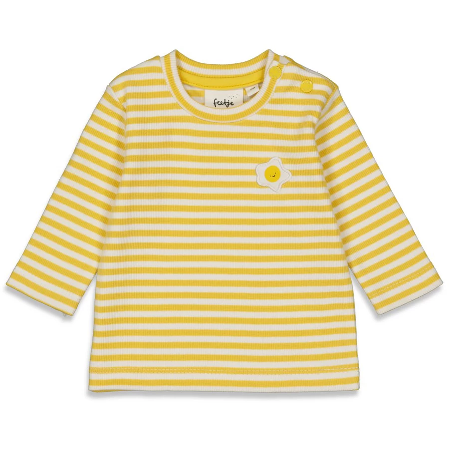 Feetje Langarmshirt Ringel Egg-Cited Gelb