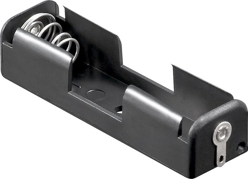 Batterijhouder voor 1 AA-batterij - soldeerbevestiging