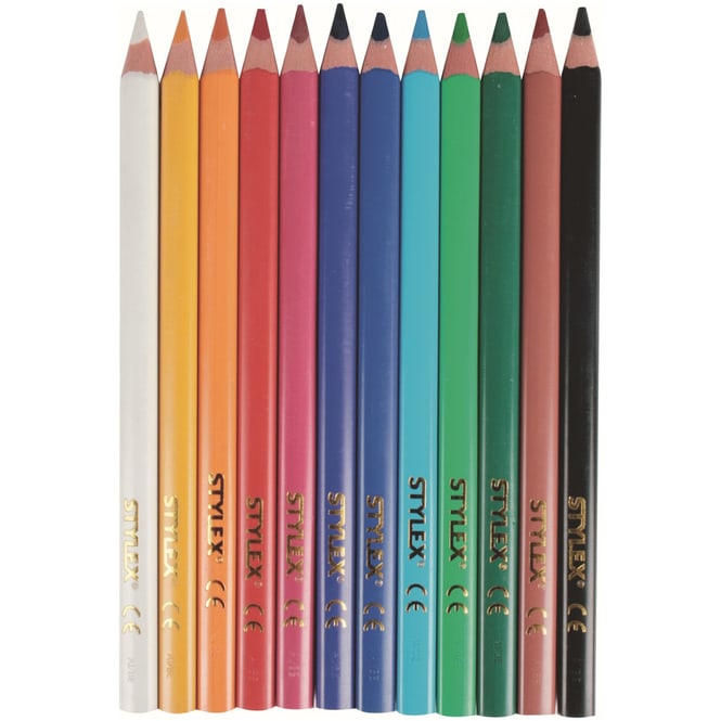 Stylex - 12 Jumbo Dreikant Buntstifte