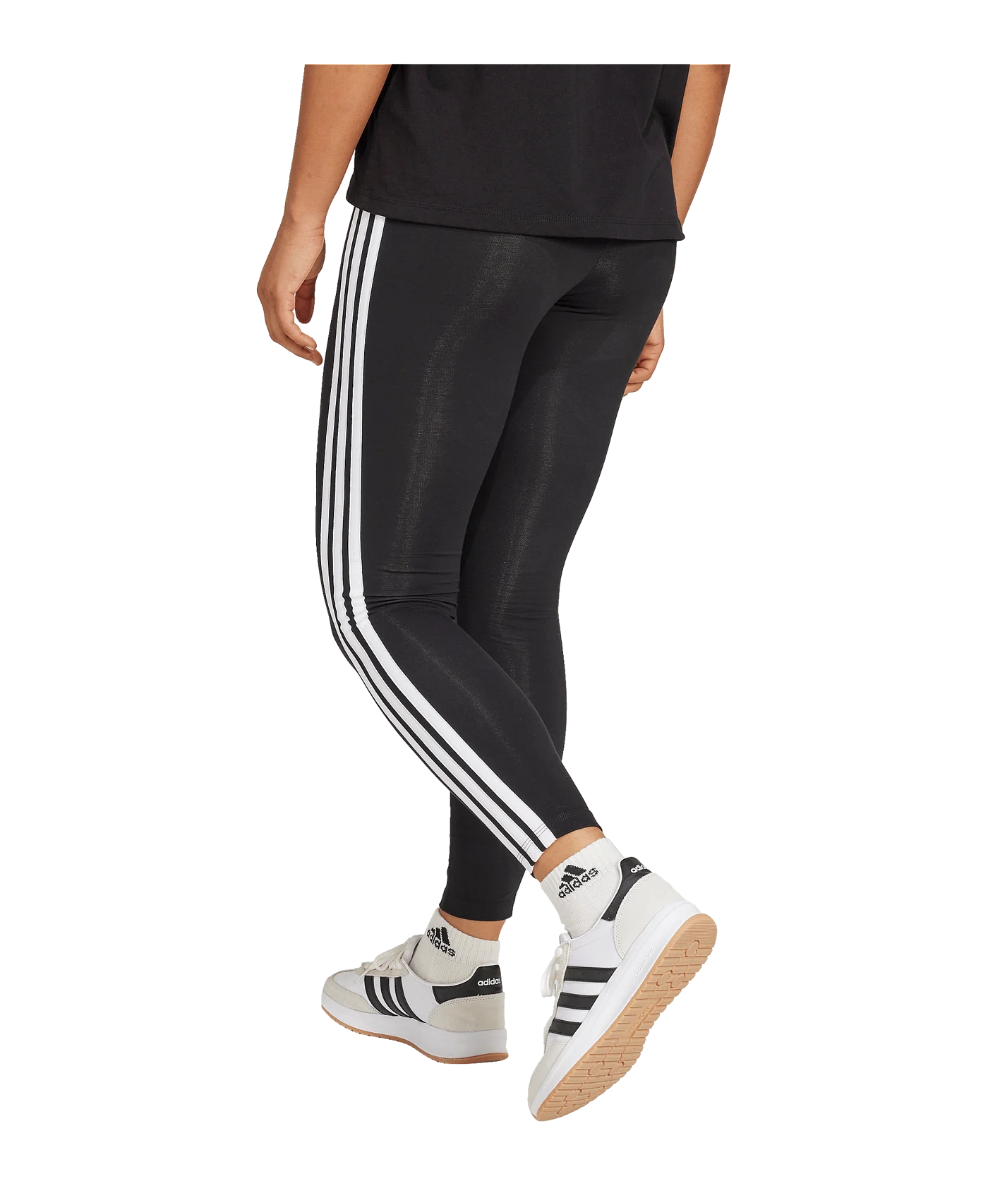 adidas Essentials 3S Cotton Leggings Schwarz
