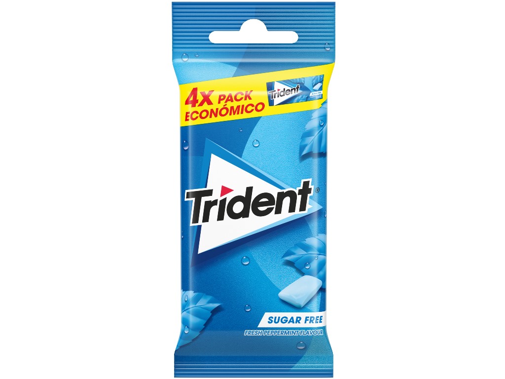 PASTILHAS ELÁSTICAS TRIDENT FRESH PEPPERMINT 56G