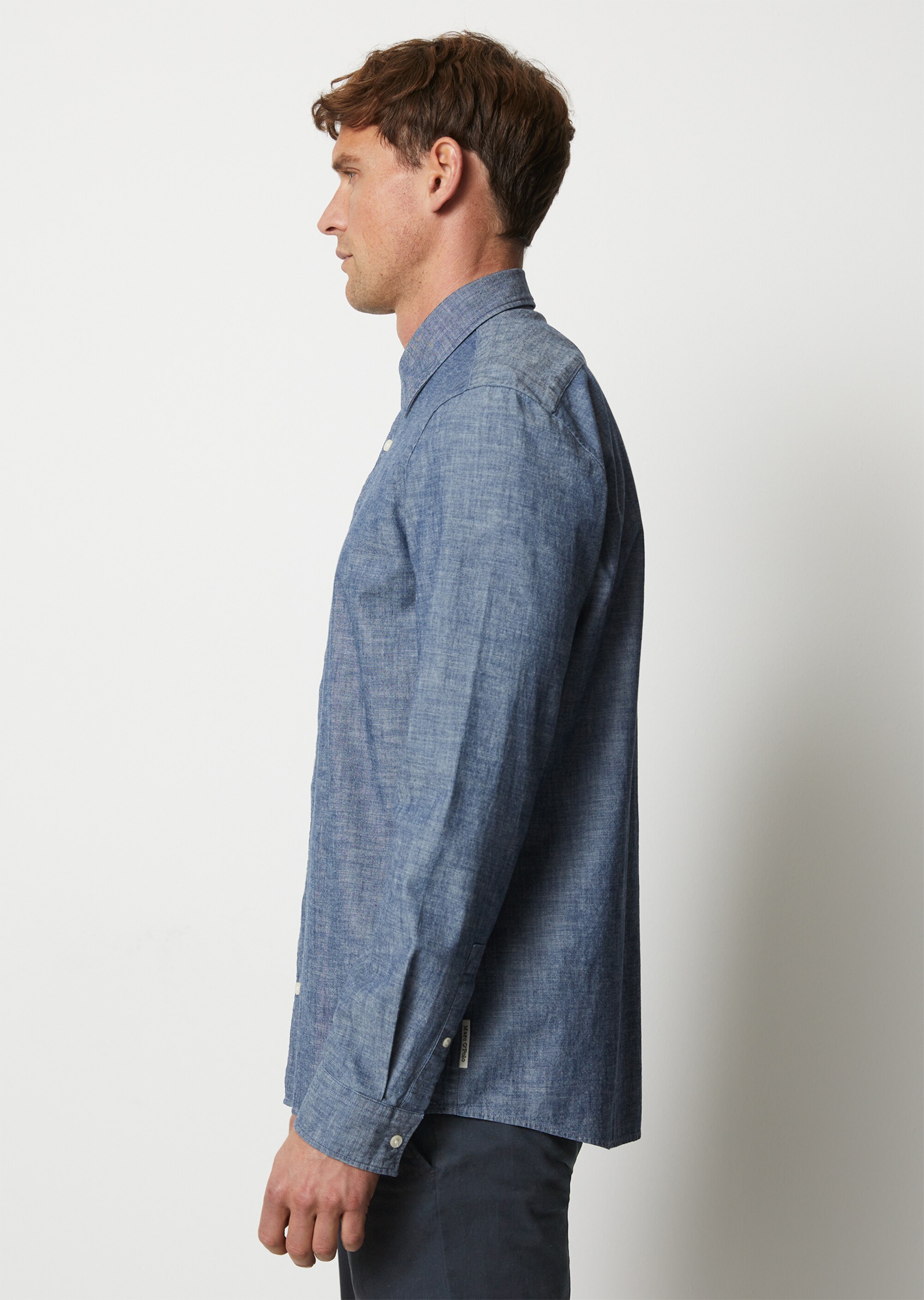 Hemd shaped aus zweifarbiger Bio-Baumwolle