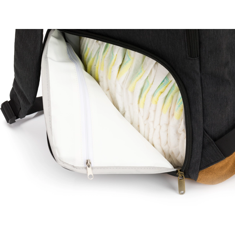 fillikid Wickelrucksack Rolltop Berlin Schwarz Melange