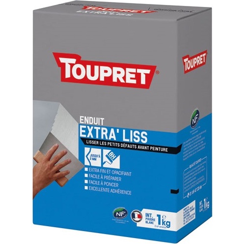 Enduit lissage intérieur poudre blanc - 1 Kg - blanc