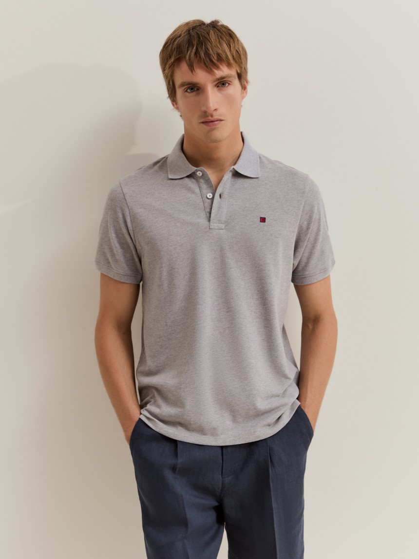 Polo piqué regular fit de algodão