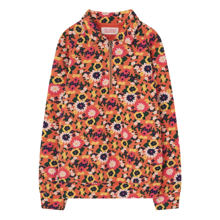 The Animals Observatory Sweat Seahorse Fleurs | Orange
