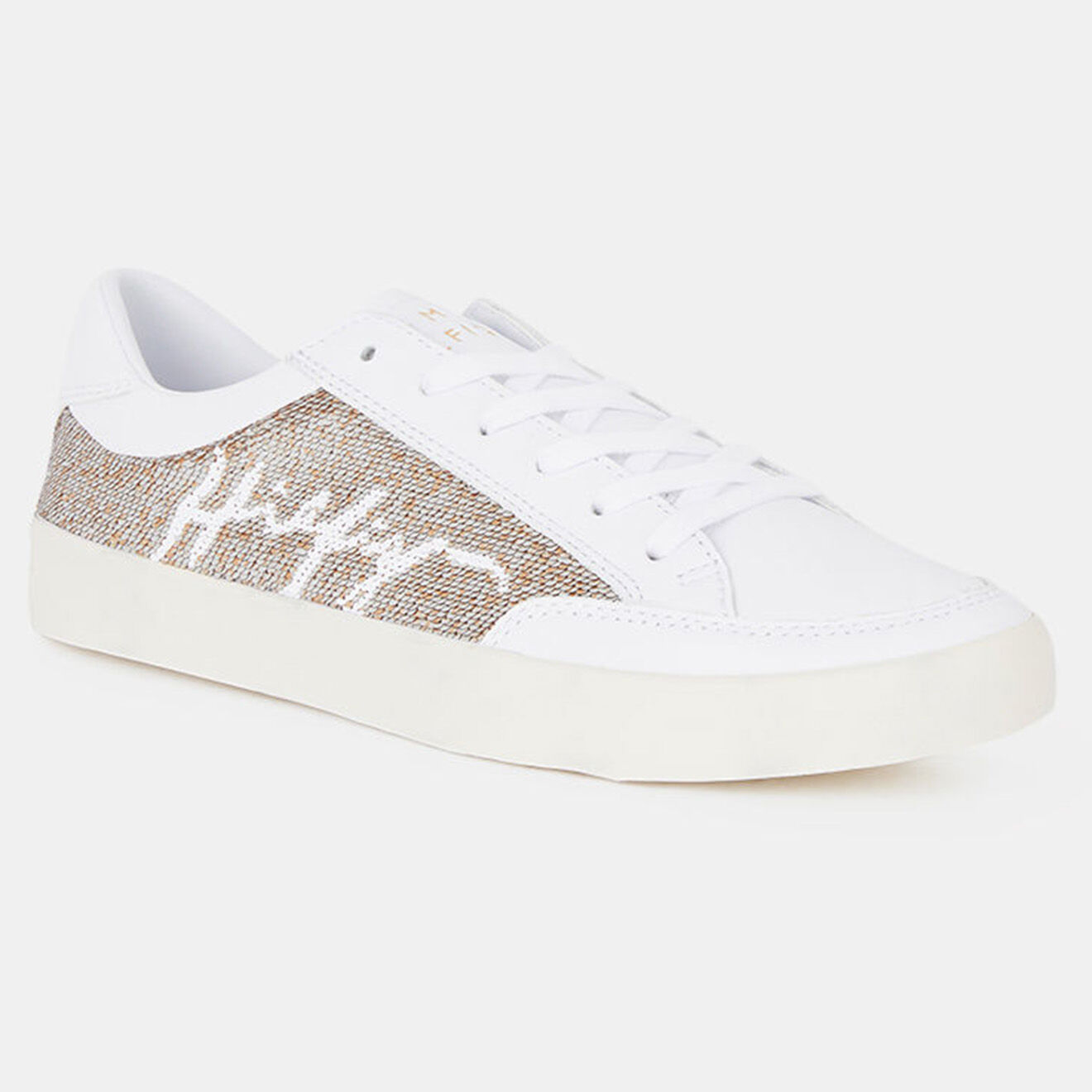 Tommy Hilfiger Baskets en Cuir basses Sequins blanches