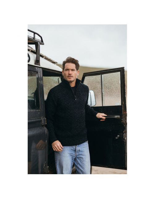 Nord Berg Herentrui Kol Half Zip Navy - Vrijetijdskleding