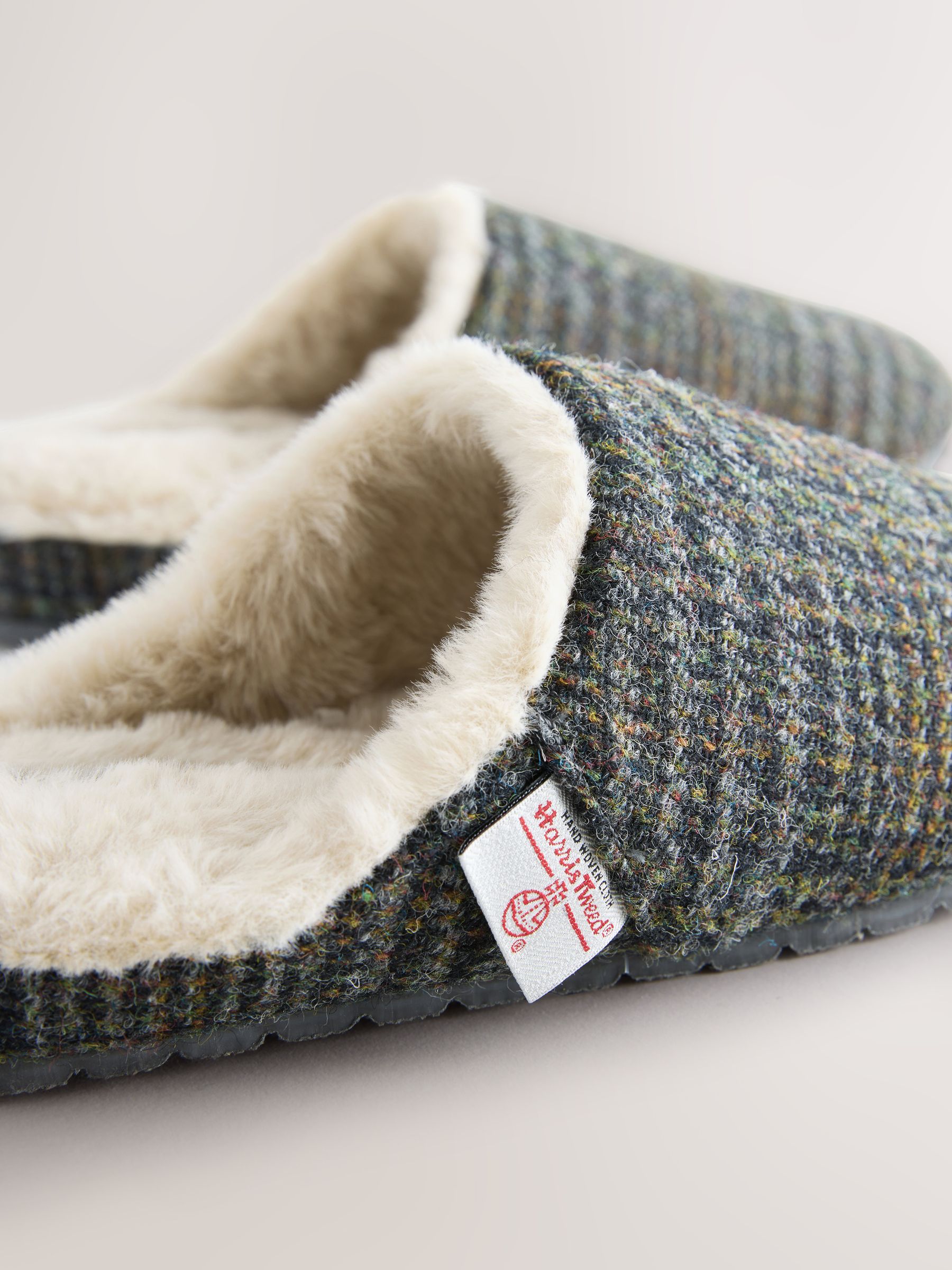 Marineblauw - Signature Harris Tweed Mule Slippers