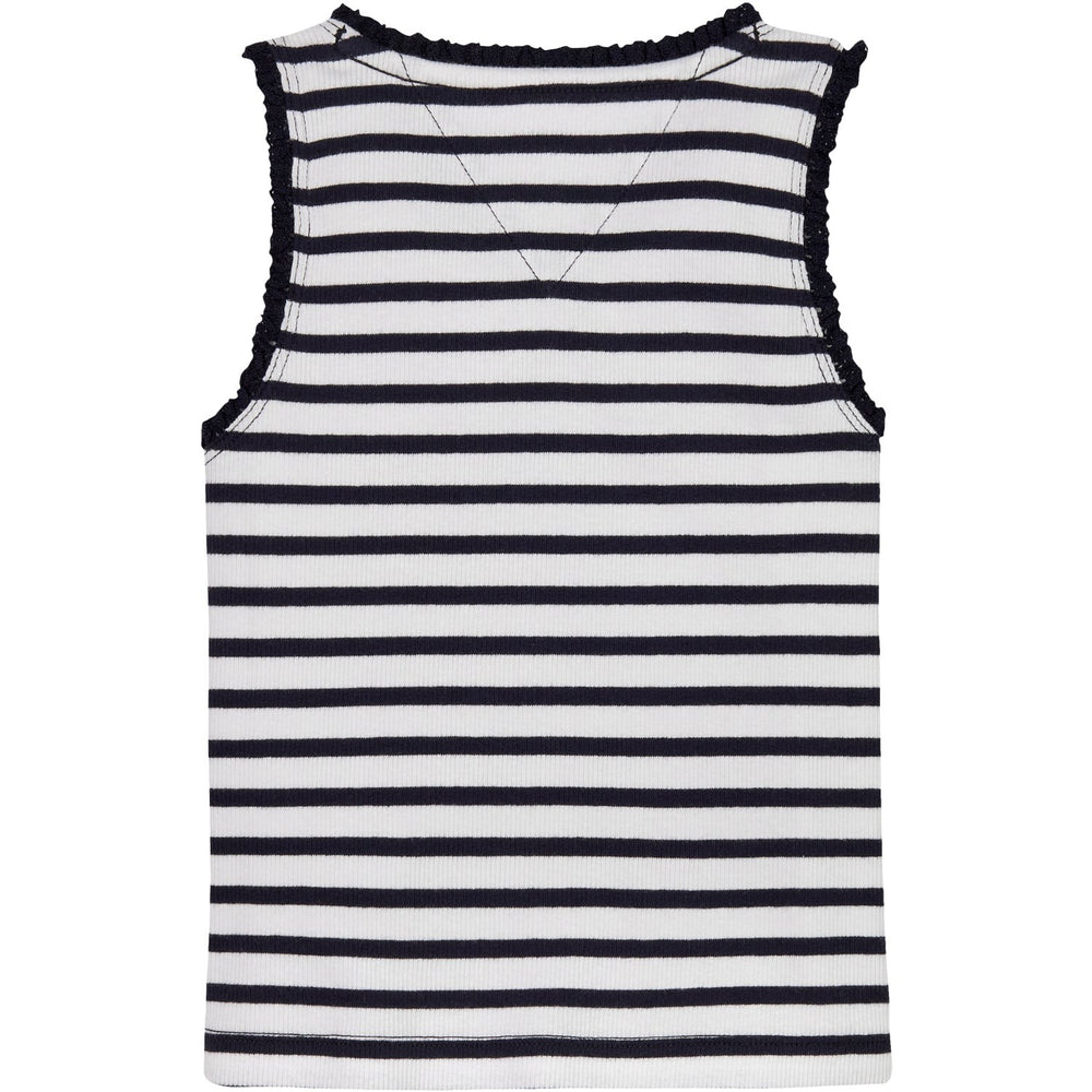 Køb Tommy Hilfiger Dark Night Navy Stripes Essential Rib Lace Tank Top