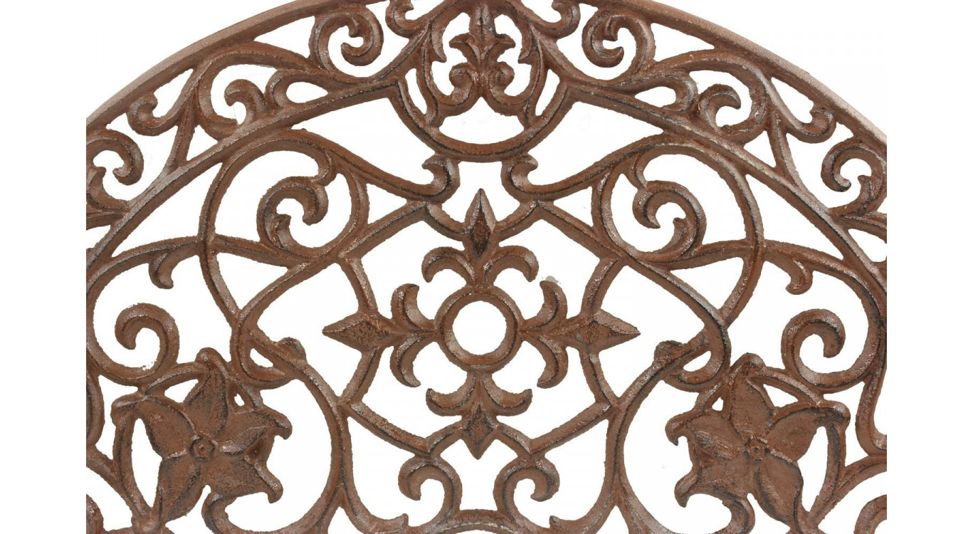 Paillasson demi lune fonte marron 70cm