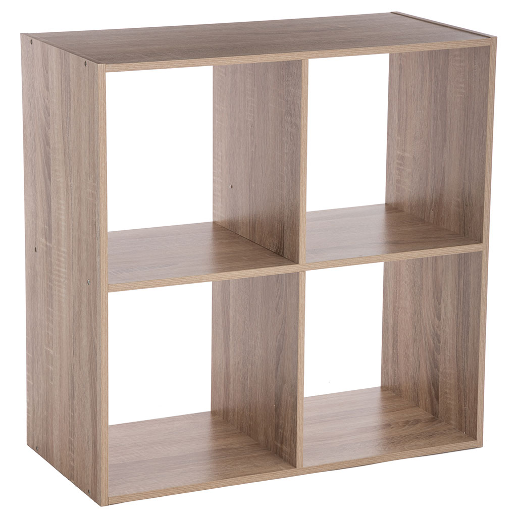 Meuble de rangement Mix'n Modul 4 casiers bois naturel 67.5x67.5x32cm